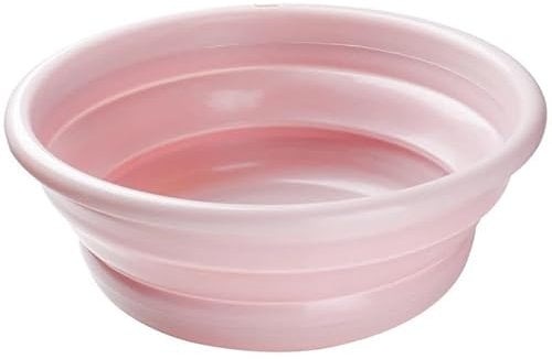 DYUES-SDOEMVIEN Portable Washing Basin - Space Saving Plastic Washtub - Foldable Washing Up Bowl(Pink S)