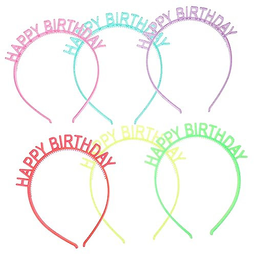 UPKOCH Stk Leuchtendes Geburtstags-Stirnband Glitzerstirnbänder für damen Neon-Stirnband leuchtender haarreif leuchtende haarbänder haarschmuck Party-Haarspange leuchtende Haarspange