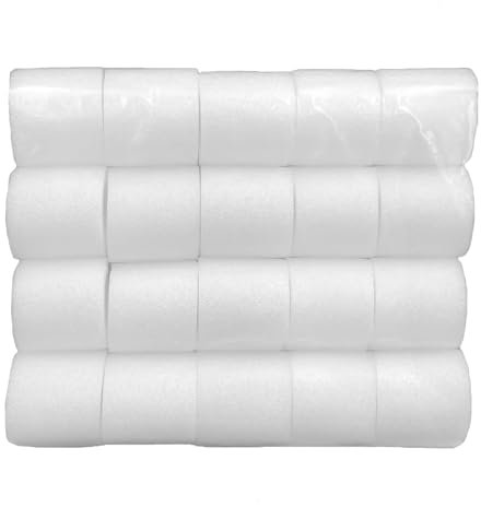 Ösenvorhang-Abstandshalter aus Schaumstoff, 4,8 cm, Abstandshalter für Ösenvorhänge, Schaumstoff-Abstandhalter, perfekte Falten für Stangen bis 28 mm Ösenvorhänge, 20 Stück