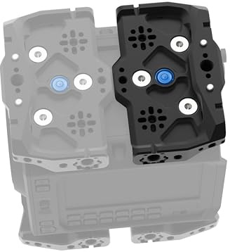 KONDOR BLUE | Pyxis Cage System Top Half Plate | Modular, Reversible Design with NATO Rails, & Bubble Level | Raven Black