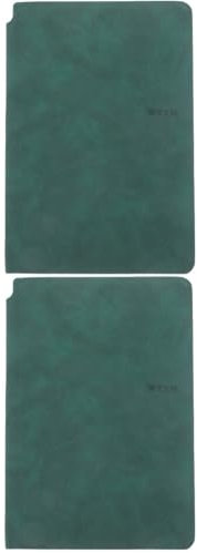 VILLCASE 2St tragbares Whiteboard Schreibtisch-Organizer Weiß Tablette Planke Papier notizbuch mit stift büromaterial Das Notebook löschbares Notizbuch Notizbuch-Whiteboard Pu Dark Green