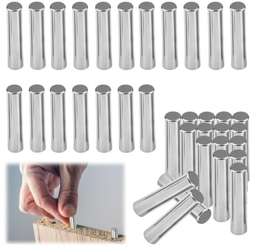 YIHAOH 36 Pezzi 60*4mm Perni Cilindrici, Inox Acciaio Cilindrica Perno, Spina Centraggio Perno di Supporto, Alta Precisione, Adatto per L'installazione e Il Fissaggio in Casa