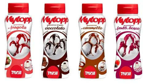 GR 800 SALSA AL CIOCCOLATO FRAGOLA CARAMELLO E FRUTTI DI BOSCO PER DOLCI E GELATI GUARNIZIONE TOPPING SAUCE FOR SWEET AND ICE CREAM