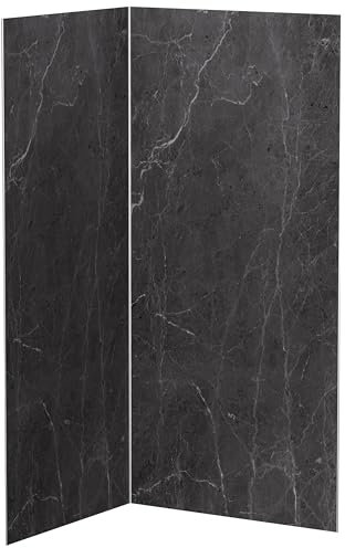 AUPROTEC Aluverbundplatte 3mm Aragon Dark 2100 x 900 mm Wandverkleidung Aluminium Duschrückwand fugenlos und pflegeleicht