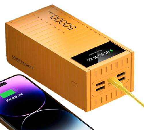 Powers Bank Fast Charging, 50000mAh Capacity 66W Fast Charging Charger, Portable Phone Charger, Multifunctional Energy Bank With LED Display, For Hiking Camping Outdoor