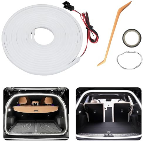 Kofferraum Lichtstreifen 4M,Dynamic Flowing Car Trunk Light Strip,Kofferraum LED Streifen,LED-Lichtstreifen für LKW,Automatischer Sensor Tail Box Led Strip Lights für Auto Kofferraum Dekoration