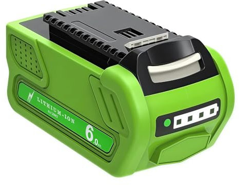 Batterie de Rechange 40 V 6000 mAh for scie électrique et Tondeuse à Gazon, Compatible avec Greenworks. Batterie Rechargeable Grande capacité 29462/29472.(1pcs)