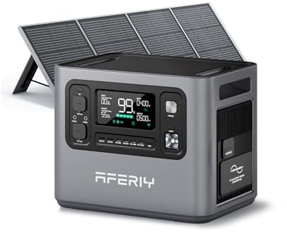 AFERIY Generador Solar 2800 W Con MóDulos Solares 200 W 2048 Wh LiFePO4 Carga Rápida En 15 H 13 Salidas Onda Sinusoidal Pura 230 V Sai Ampliable A 4096 Wh Generador Solar Para Acampada 2025 Nuevo
