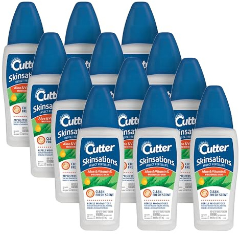 Cutter Skinsations Mosquito and Insect Repellent Bug Spray 6 Oz, 12 Pack