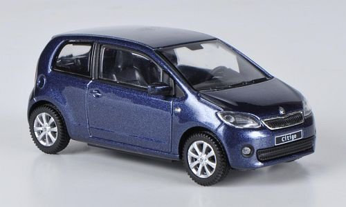 Skoda Citigo, met.-dkl.-blau, 3-Türer , 2012, Modellauto, Abrex 1:43