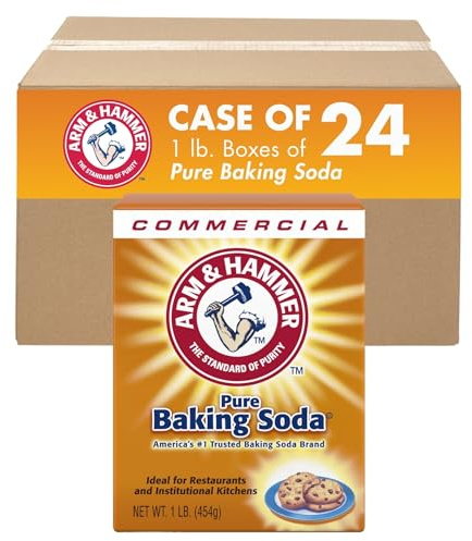Arm & Hammer 33200-84104 Baking Soda, 16 oz (Pack of 24)