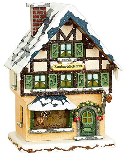 Hubrig-Volkskunst Winterkinder Zuckerbäckerei 15 cm elektr. beleuchtet