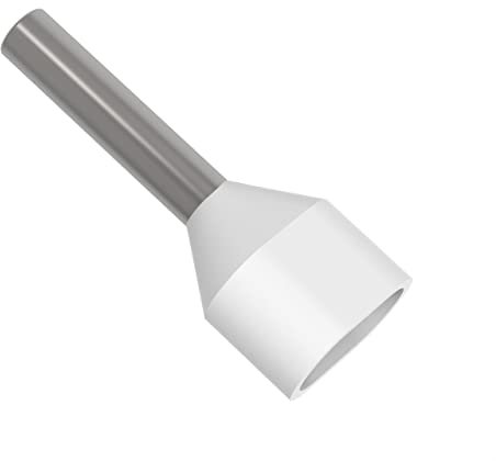 Embouts double de câble 0,5-16 mm² isolés Gaines d'extrêmité de cables 10-1000 unité sélection: (100 pièces, 0.5 mm² blanc)