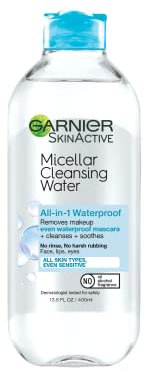 Garnier SkinActive Eau nettoyante micellaire pour maquillage imperméable, 13,5 l