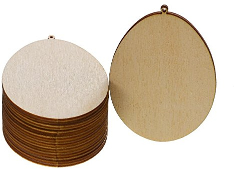 Sperrholz 10er Set Osterschmuck Ostereier Baum/Strauchbehang - 2 Größen wählbar