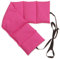 Coussin aux graines de colza à 7 compartiments avec sangles - 65x15 cm - Rose - Bouillotte sèche - utilisable à chaud au four et micro-ondes & compresse froide