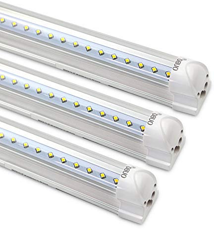 OUBO [3er Pack zum Sparpreis] LED Leuchtstoffröhre mit Fassung komplett 60CM LED Tube T8 Röhre Leuchtstofflampe, 10 Watt 1350 Lumen, Naturweiss 4000K, Transparente Abdeckung