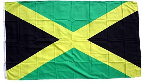 Bandiera/Bandiera Giamaica + GRATIS Sticker, bandiera fritze®, Hissflagge 90 x 150 cm