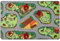 Primaflor Spielteppich Bauernhof - 95x200 cm | Straßenteppich mit Tieren | Made in EU | Kinderteppich mit Straßen für Jungen & Mädchen | für Fußbodenheizung | Kurzflor Teppich für Kinderzimmer