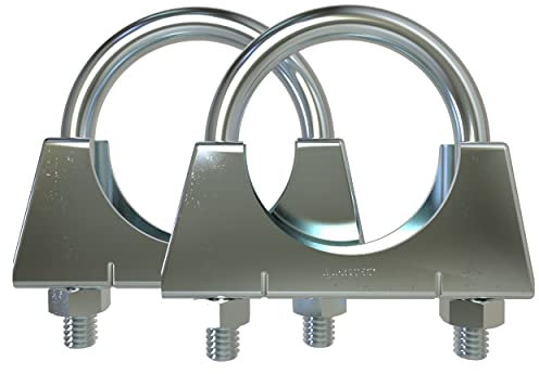 10 Stück Bügelschelle M8 Rohrschelle Ø38-80 mm Auswahl: (10 Stück Ø 38 mm)