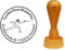 Stempel Adressenstempel Motivstempel « FECHTEN » Durchmesser ca. Ø 40 mm - mit persönlicher Adresse und Motiv - Degen Fechtkampf Säbel Sport