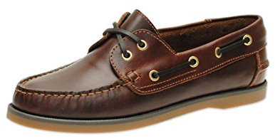 Jim Boomba Boat Shoe - Deck Shoe Cooba Style - Mahogany Brown (UK 12.0)