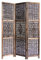 Homestyle4u 1247, Paravent Raumteiler 3 teilig, Holz Weide Geflecht Braun Trennwand Sichtschutz Raumtrenner