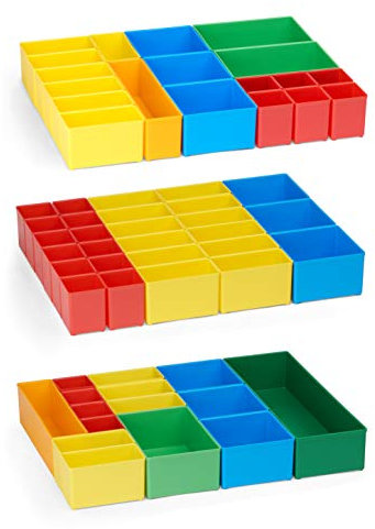 L-BOXX Sortimentskasten Einsätze | 3er Insetboxenset T1, T2 & T3 | Schrauben Aufbewahrung | Sortierbox Schrauben klein | Kleinteilemagazin Alternative