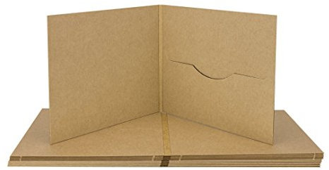 CD Digifile, Hülle m. 1 Schlitz, Kraftpapier 283 g/m², braun - 10er Pack