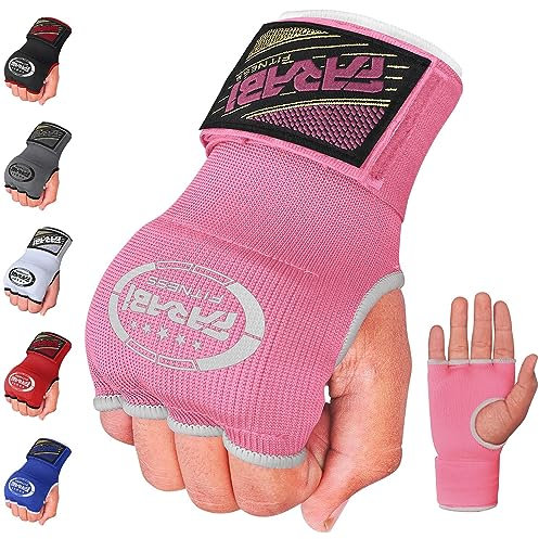 Farabi Sports sottoguanti boxe Adulti Inner Hand Wraps Uomini e donne fasce boxe Allenamento MMA Muay Thai sottoguanti (Rosa, L/XL)