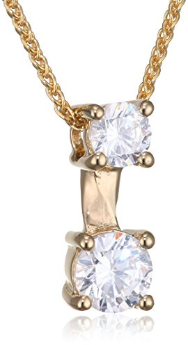 Orphelia Damen-Anhänger met kette 925 Silber rhodiniert Zirkonia weiß Brillantschliff-ZH-7128