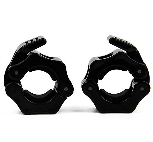 HemeraPhit ABS Barbell Collar Locks 1inch Barbell Clamp Weight Lifting Quick Release Collars, 1Pair (23-26mm Inner Dia)