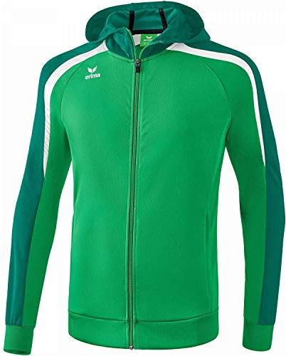 ERIMA Herren Jacke Liga 2.0 Trainingsjacke mit Kapuze, smaragd/evergreen/weiß, 4XL, 1071843