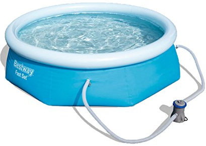 Bestway Fast Set Pool Set con filtro pompa 244 x 66 cm, Blu