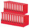 Original Falken 25er Pack PP-Color Kunststoff-Ordner. Made in Germany. 5 cm schmal DIN A4 rot Ringordner Vegan Aktenordner Briefordner Büroordner Plastikordner Schlitzordner