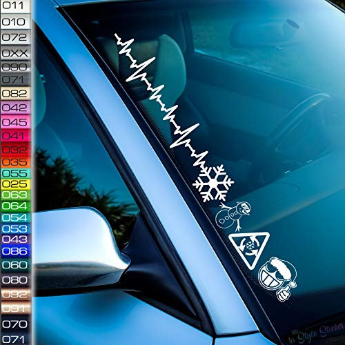 1A Style Sticker. Winter Autoaufkleber Winter-Symbole Frontscheibenaufkleber schneemann Schneeflocke Weihnachtsmann