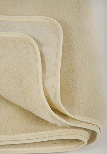 Merino Matratzenauflage aus Wolle Schafwolle Unterbett Matratzenschoner Matratzen-Schoner Matratzen-Auflage (120x200 cm)