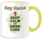UNIGIFT Personalised Gift - Keep Calm Drink Coke Mug (Food Design Colour Handle) Any Name Message Unique - Carry Poster Party Diet Snack Beer Wine Milk Coffee Tea Chocolate Juice