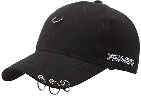 Unisex Baumwolle Baseball Cap Sun Cap Adjustable Sport-Hut Letters Stickerei Dome-Kappe Mit Ring-Dekoration Für Frauen Männer