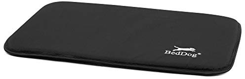 BedDog® Hundematte CORA - Komfortables Hundekissen aus Cordura, langlebige Haustier-Unterlage, großes Hundebett, M (60x40cm), Black, schwarz