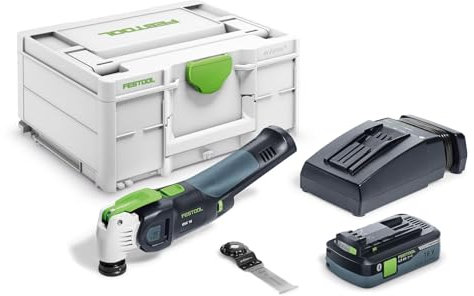 Festool Akku-Oszillierer OSC 18 HPC 4,0 EI-Plus VECTURO (mit Akkupack, Schnellladegerät, Universal-Sägeblatt), im Systainer