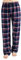 JTPW Men's 100% Cotton Flannel Sleep Pajama Pants with Pockets, Blue White Plaid, Size: S