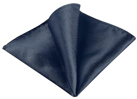 Allegra K Mouchoirs de poche pour hommes de couleur unie pour la fête de mariage Bleu marin Taille unique
