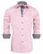 J.VER Herren Hemd Regular Fit Langarm Herrenhemden Freizeithemd Regular Businesshemd Elastiscer Musterhemd,Rosa,XL