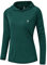 YSENTO Damen Laufshirt Langarm Sportshirt UPF 50+ Schnelltrocknend UV Schutz Hoodie Pullover Wandershirt mit Daumenlöcher(Tinte grün,2XL)