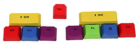 Yiifunglong Key Caps Set Tastaturersatz für PC-Tastaturen, 1 Satz Tastatur KeyCaps Bunte Dye-Sublimation PBT Universal-WASD Mechanische Tastatur Caps für Computerzubehör - B