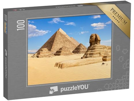 puzzleYOU: Puzzle 100 Teile „Die Pyramiden von Gizeh und die Sphinx, Ägypten“ – aus der Puzzle-Kollektion Ägypten