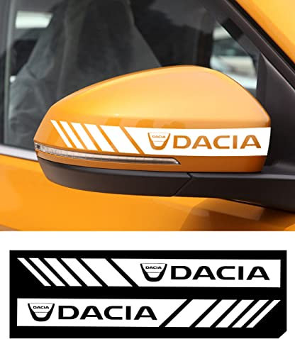 2pcs Auto-RüCkspiegel-Aufkleber-Zierstreifen, FüR Dacia Duster Logan Sandero Lodgy Stepwa Mcv 2