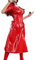 wisoolkic Puppenkleidung im Maßstab 1/6 weibliche Figur Kostüm Actionfiguren weiß rot schwarz Kleidung Körper Spielzeug Leder Geschenke Dressing, rot