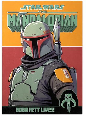 Displate Offiziell Star Wars MetallPoster Magnetische Befestigung Inklusive Lizenziert Bilder Hochwertiges PosterBoba Fett Lives Poster Größe - 45 cm x 32 cm
